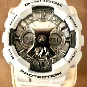 G-Shock White and Silver Watch
